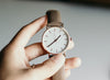 Minimalist Leather Strap Watch - Brown/Gold