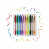 12 colorful gel ink pens in a clear case on white background