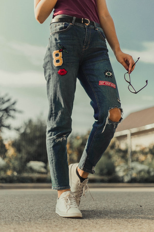 Women's High Waist Skinny Jeans - Light Blue